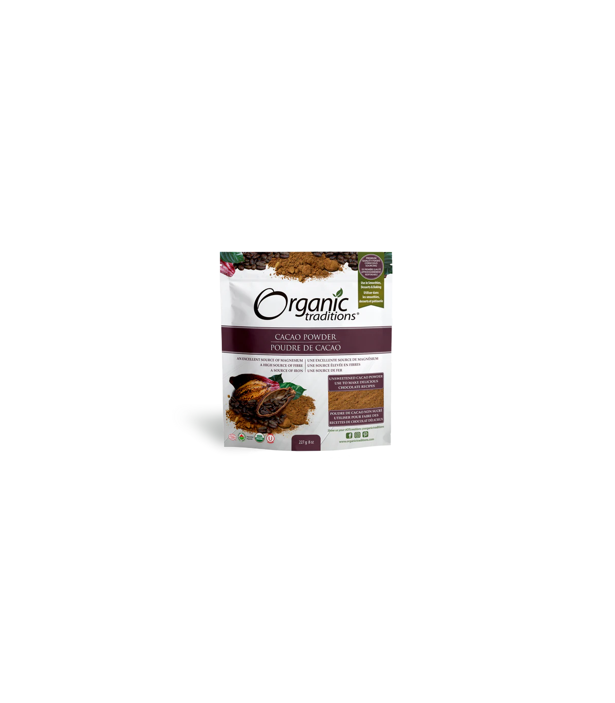 Organic Traditions Cacao Powder 227 g | 每天不同折扣, 全网最低价格 | 种类齐全的保健品店铺 VITASHOP, 只有你想不到, 没有你买不到 !