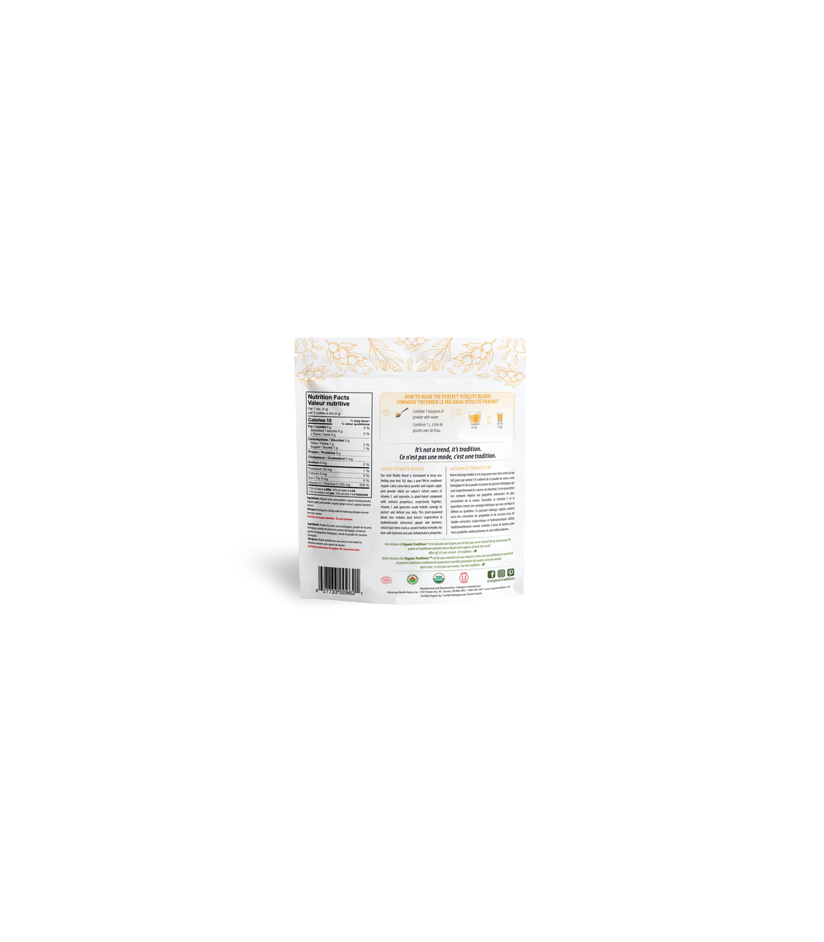 Organic Traditions Gold Vitality Blend 80 g | Unbeatable Prices, Daily Deals | VITASHOP