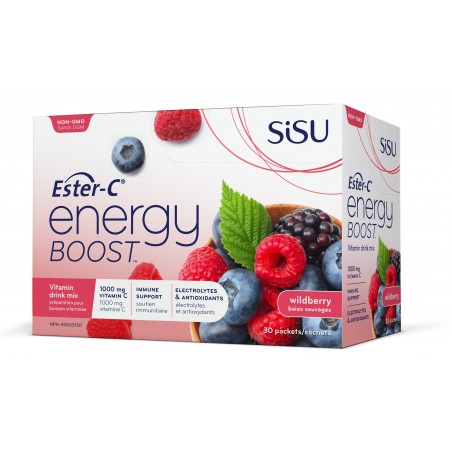 SISU Ester-C Energy Boost Wildberry 30 Packets | 每天不同折扣, 全网最低价格 | 种类齐全的保健品店铺 VITASHOP, 只有你想不到, 没有你买不到 !