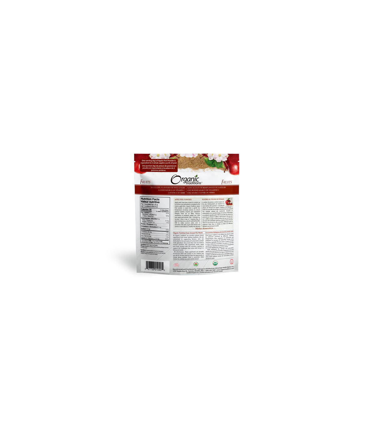 Organic Traditions Apple Peel Powder 100 g | Unbeatable Prices, Daily Deals | VITASHOP