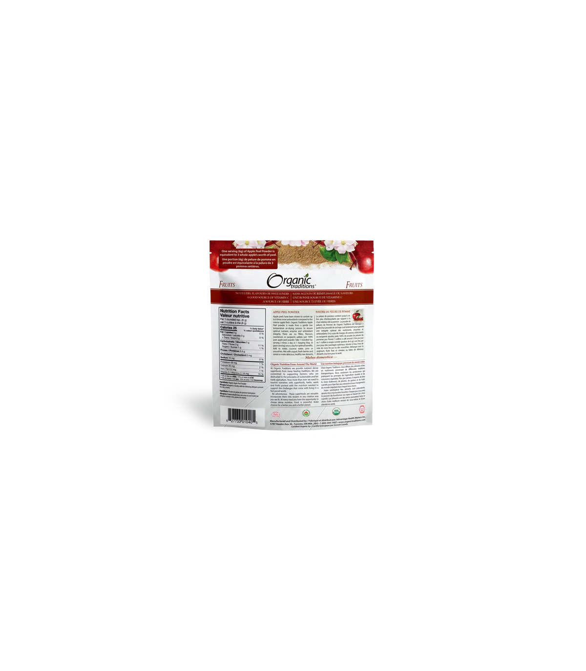 Organic Traditions Apple Peel Powder 100 g | Unbeatable Prices, Daily Deals | VITASHOP