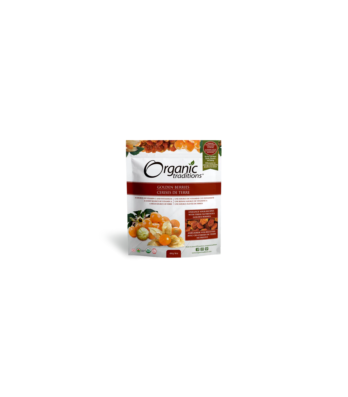 Organic Traditions 오가닉 트래디션 골든(잉카) 베리 454g | 매일 업데이트되는 특가 상품 | VITASHOP