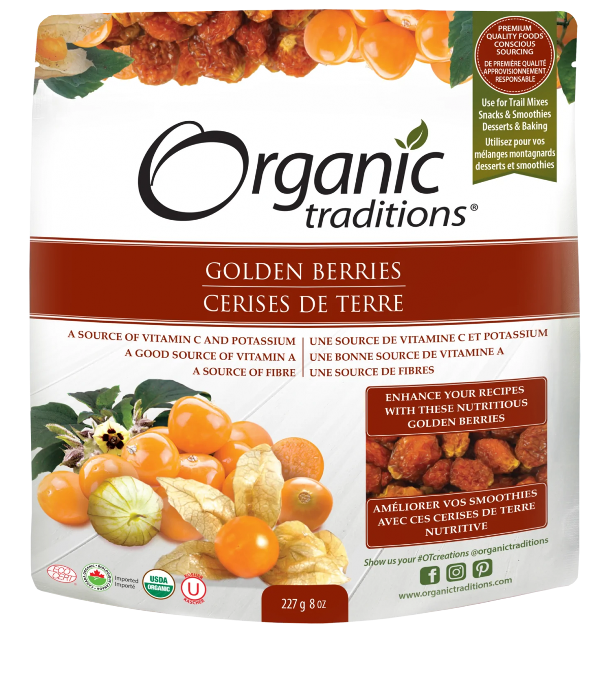 Organic Traditions 오가닉 트래디션 골든(잉카) 베리 227g | 매일 업데이트되는 특가 상품 | VITASHOP