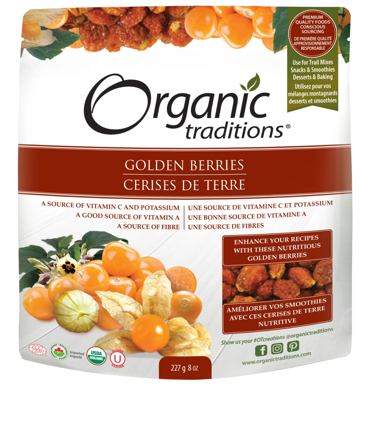 Organic Traditions 오가닉 트래디션 골든(잉카) 베리 227g | 매일 업데이트되는 특가 상품 | VITASHOP