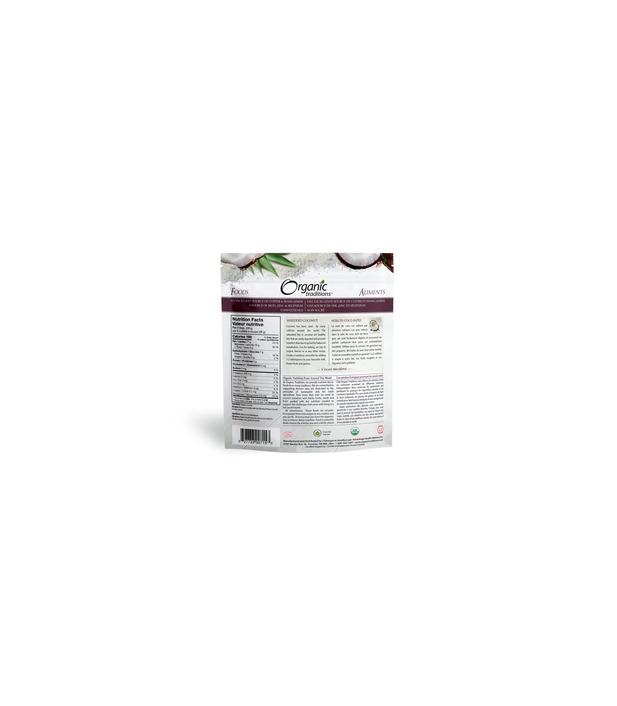 Organic Traditions 오가닉 트래디션 코코넛 슈레드 227g | 매일 업데이트되는 특가 상품 | VITASHOP