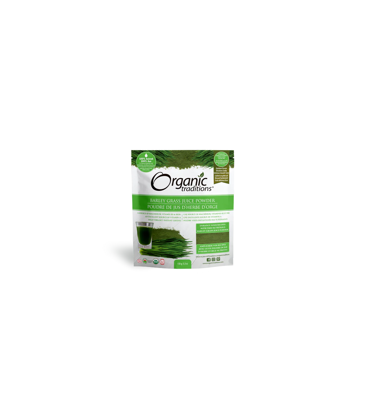 Organic Traditions Barley Grass Juice Powder 150 g | Unbeatable Prices, Daily Deals | VITASHOP
