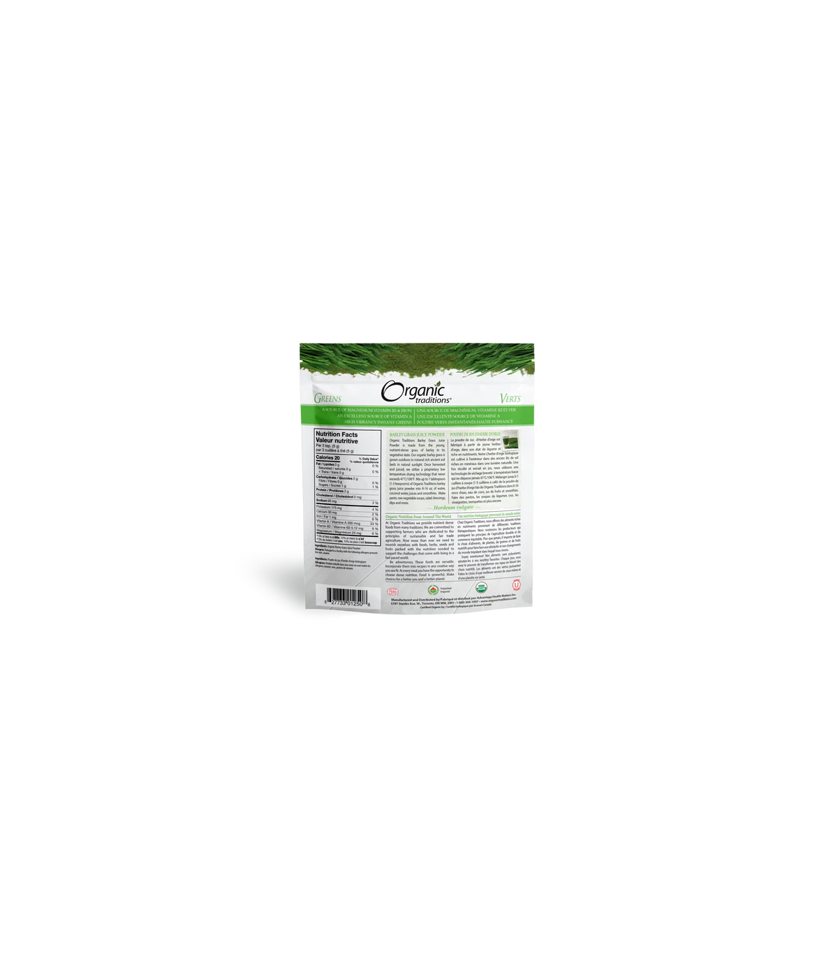 Organic Traditions Barley Grass Juice Powder 150 g | Unbeatable Prices, Daily Deals | VITASHOP