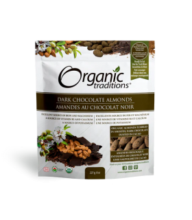 Organic Traditions Almonds Dark Chocolate 227 g | Unbeatable Prices, Daily Deals | VITASHOP
