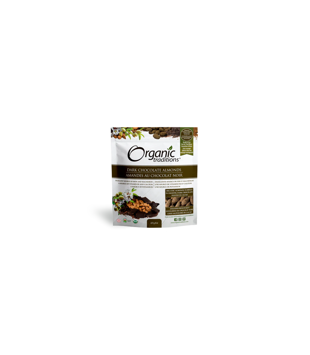 Organic Traditions 오가닉 트래디션 아몬드 다크 초콜릿 227g | 매일 업데이트되는 특가 상품 | VITASHOP