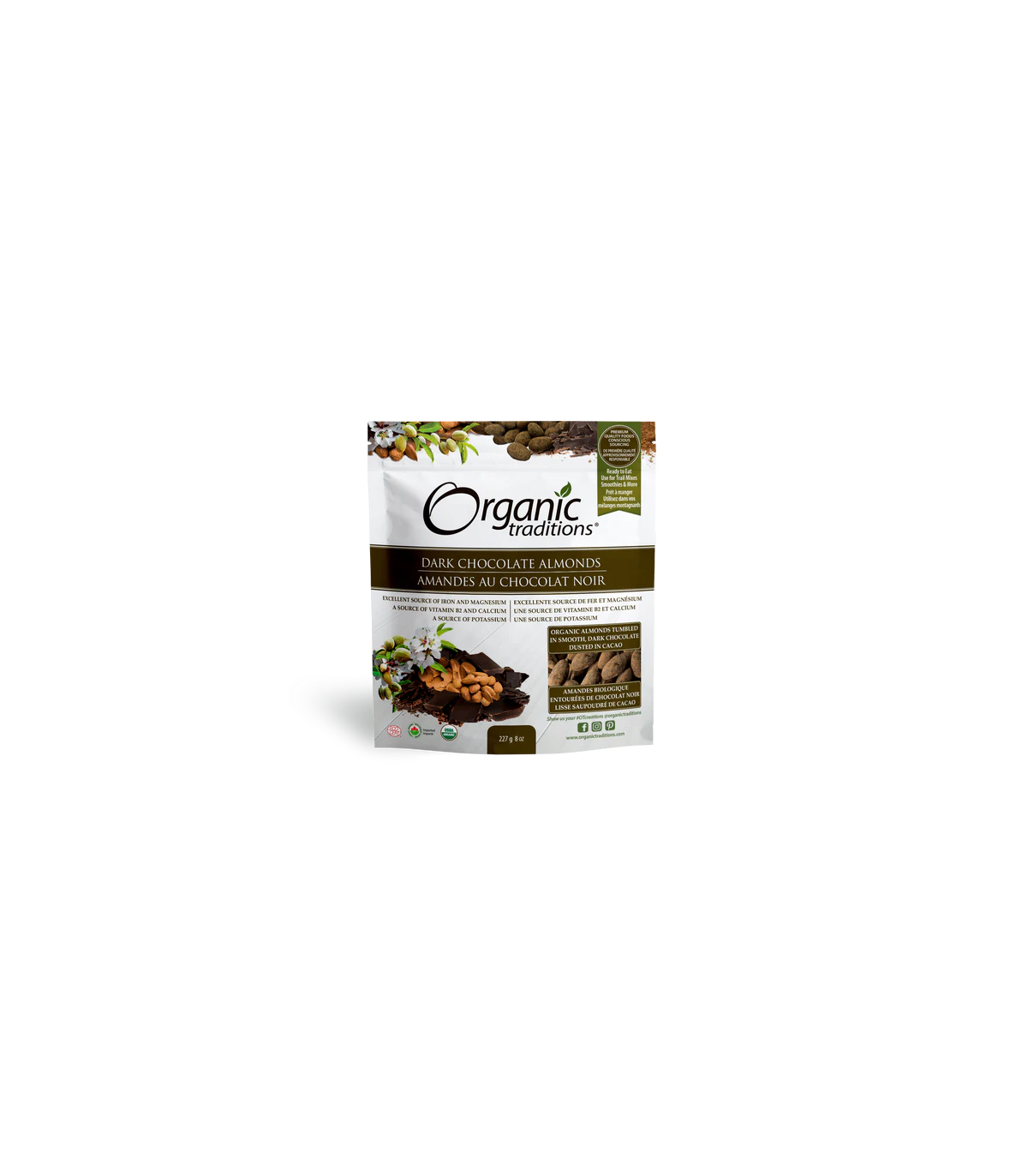 Organic Traditions 오가닉 트래디션 아몬드 다크 초콜릿 227g | 매일 업데이트되는 특가 상품 | VITASHOP