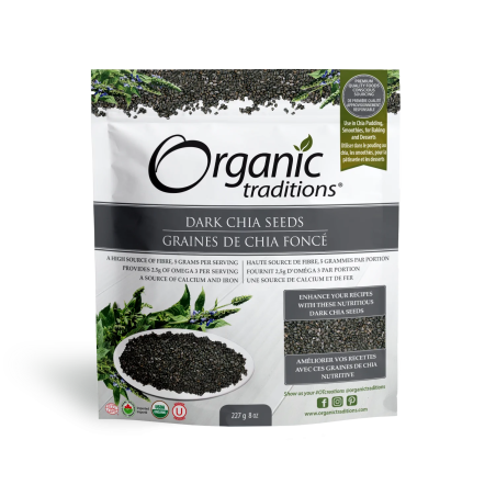 Chia Seeds Dark Whole 227 g | Safest & Easiest Shopping Vitamins Online | VITASHOP