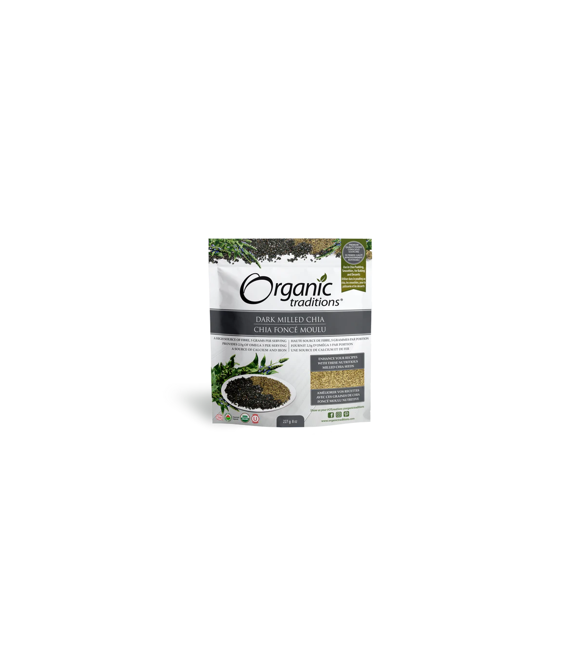 Organic Traditions 오가닉 트래디션 치아 다크 밀드 227g | 매일 업데이트되는 특가 상품 | VITASHOP