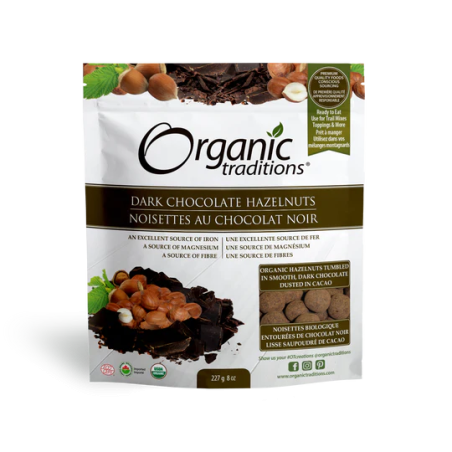 Organic Traditions Hazelnuts Dark Chocolate 227 g | Unbeatable Prices, Daily Deals | VITASHOP