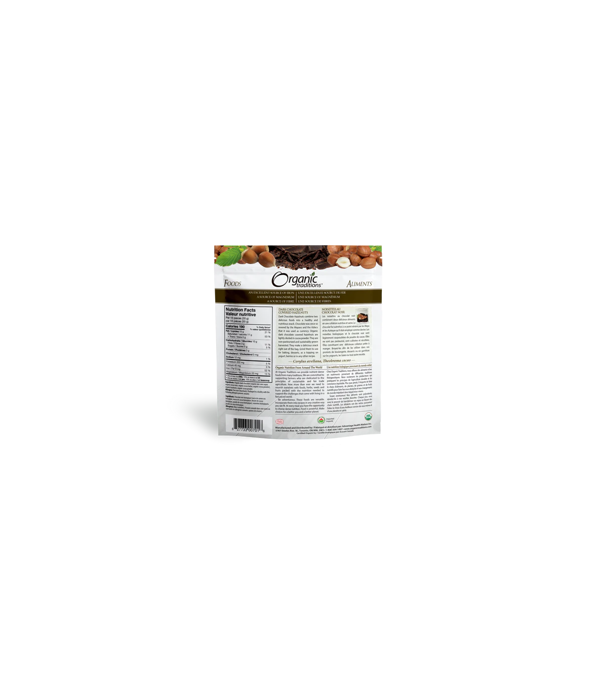 Organic Traditions Hazelnuts Dark Chocolate 227 g | Unbeatable Prices, Daily Deals | VITASHOP