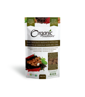 Organic Traditions Hazelnuts Dark Chocolate W Chili 100 g | Unbeatable Prices, Daily Deals | VITASHOP