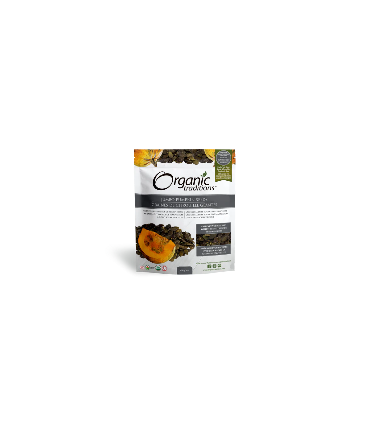 Organic Traditions 오가닉 트래디션 호박씨 점보 454g | 매일 업데이트되는 특가 상품 | VITASHOP