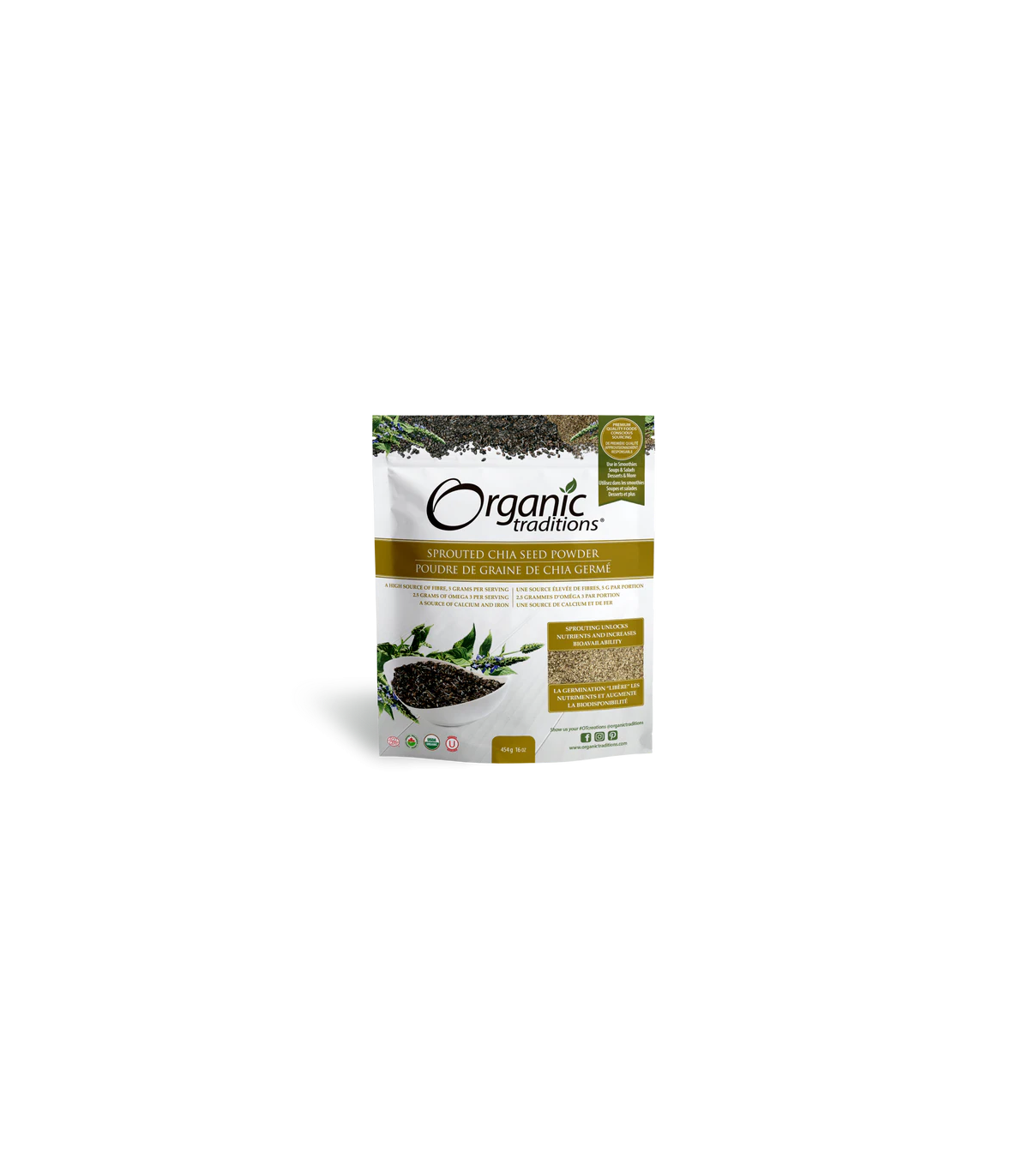Organic Traditions 오가닉 트래디션 발아 치아 454g | 매일 업데이트되는 특가 상품 | VITASHOP