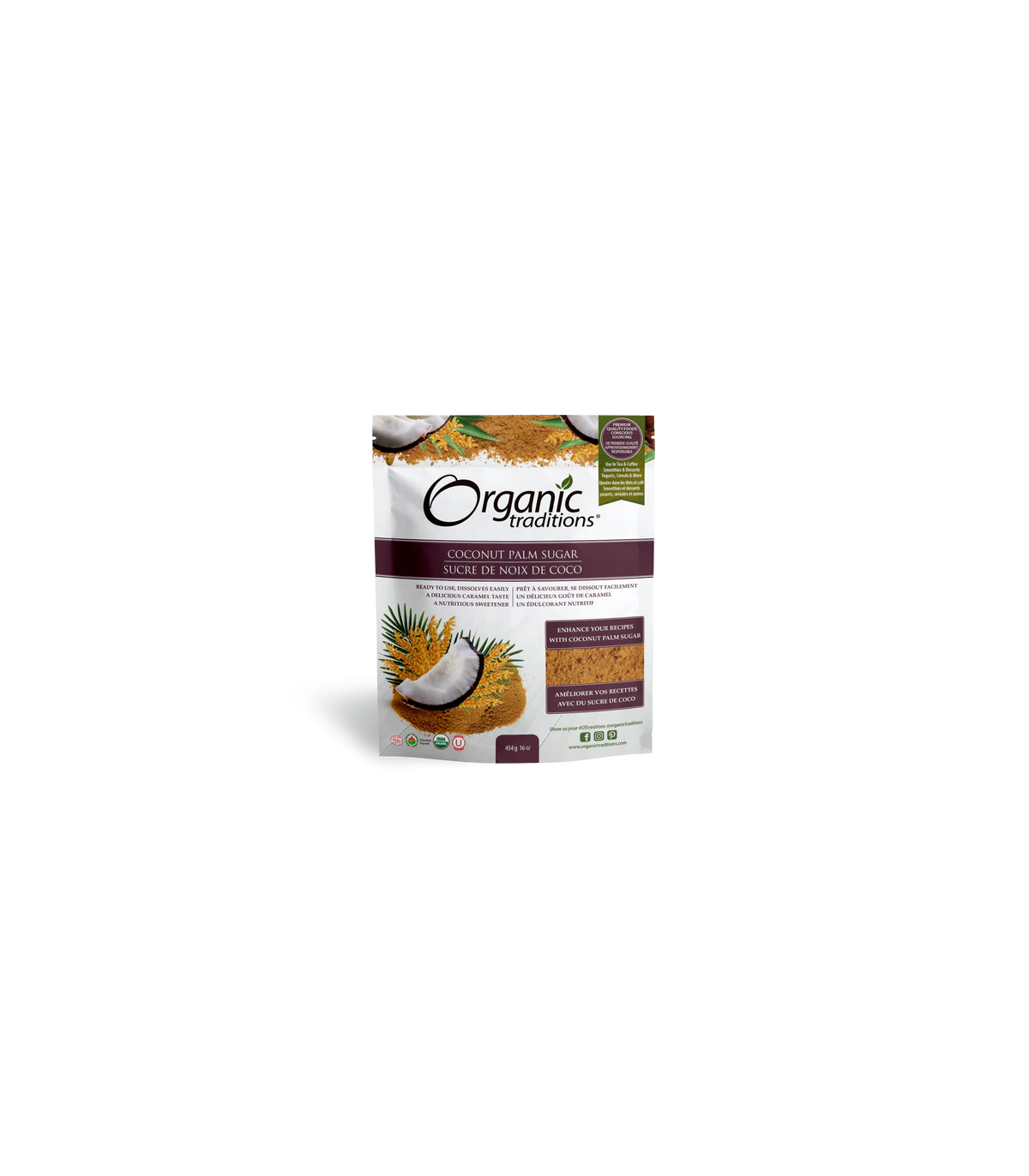 Organic Traditions Coconut Palm Sugar 454 g | Unbeatable Prices, Daily Deals | VITASHOP