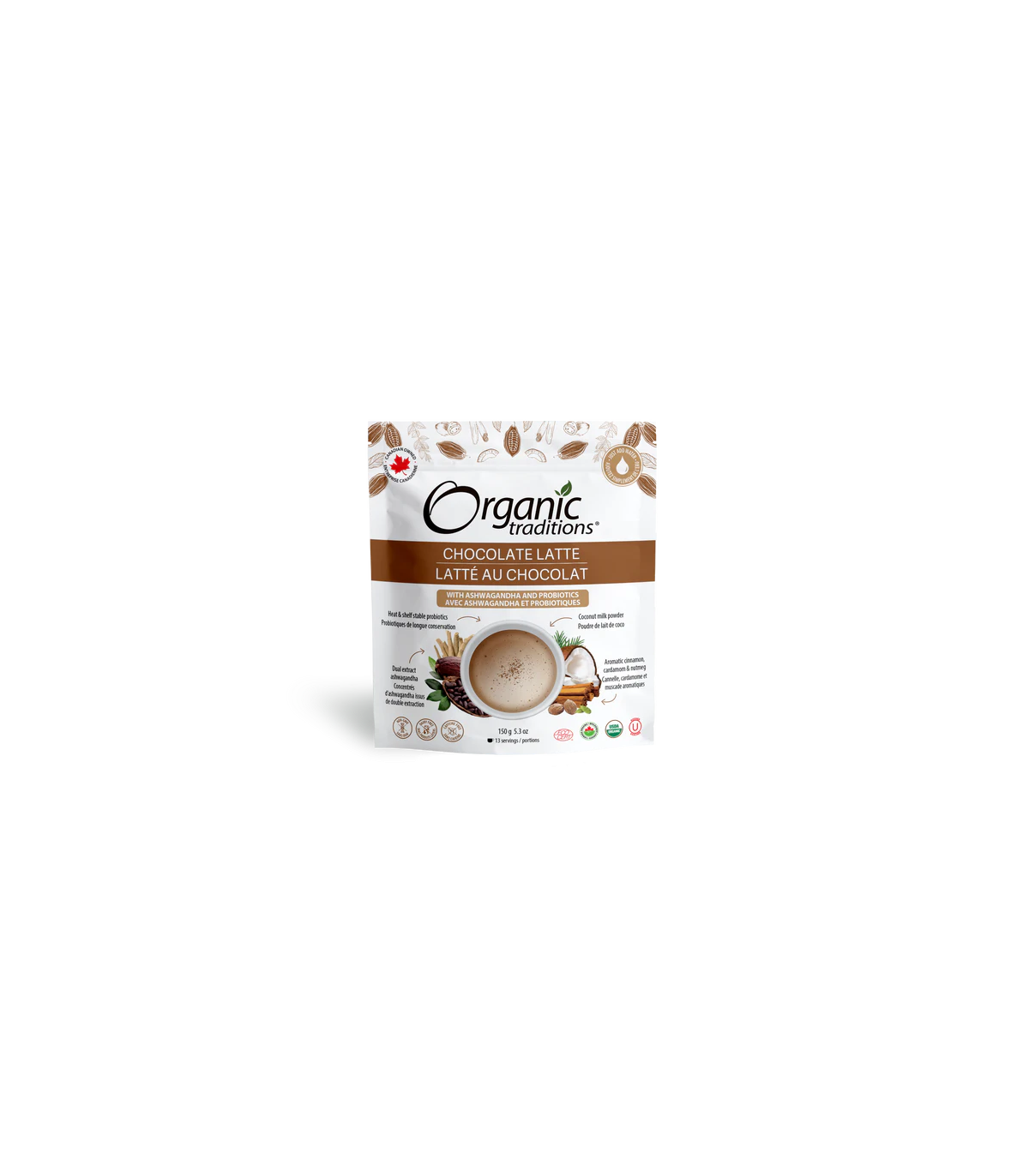 Organic Traditions 오가닉 트래디션 프로바이오틱스 함유 라떼 초콜릿 150g | 매일 업데이트되는 특가 상품 | VITASHOP