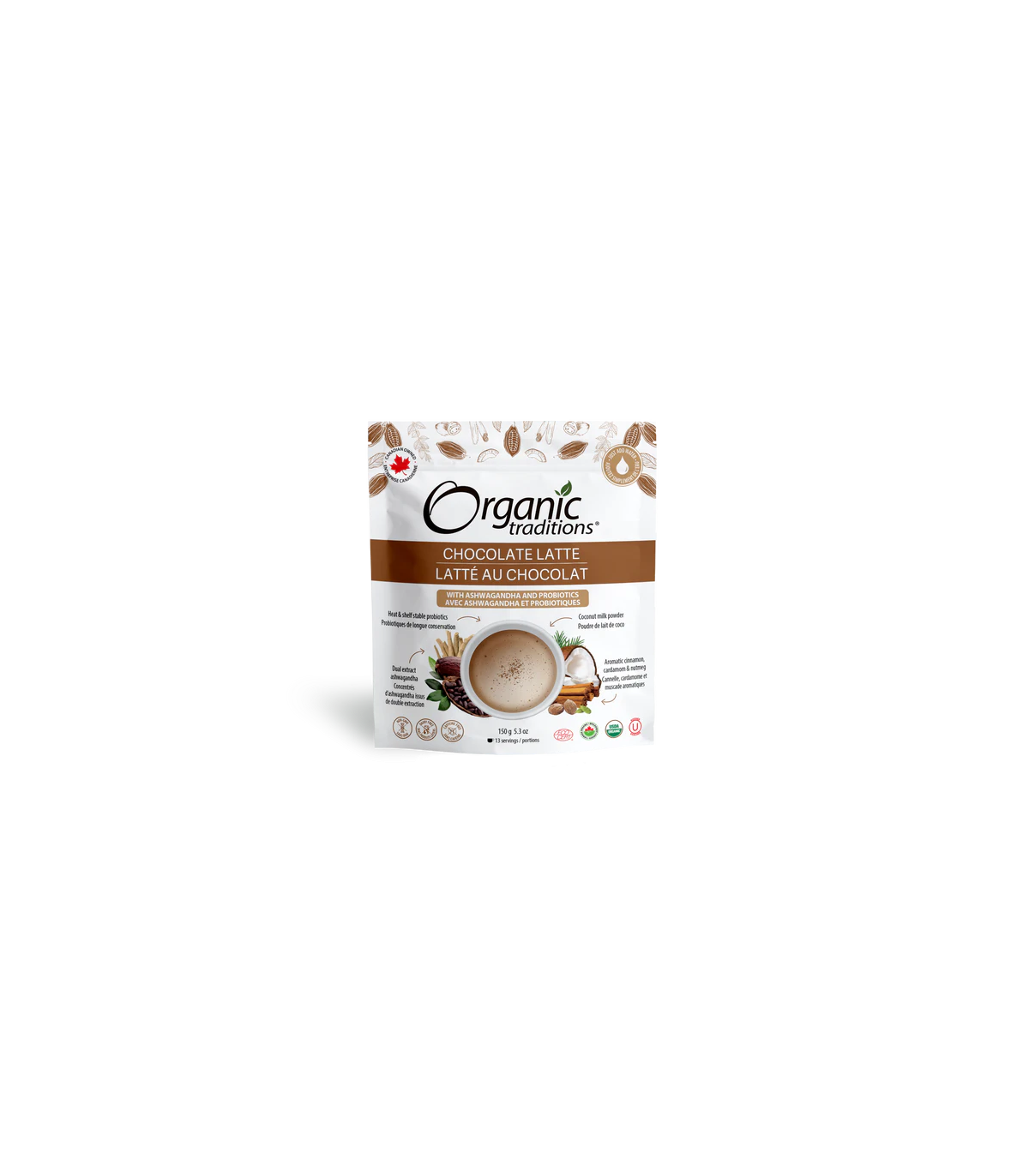 Organic Traditions 오가닉 트래디션 프로바이오틱스 함유 라떼 초콜릿 150g | 매일 업데이트되는 특가 상품 | VITASHOP