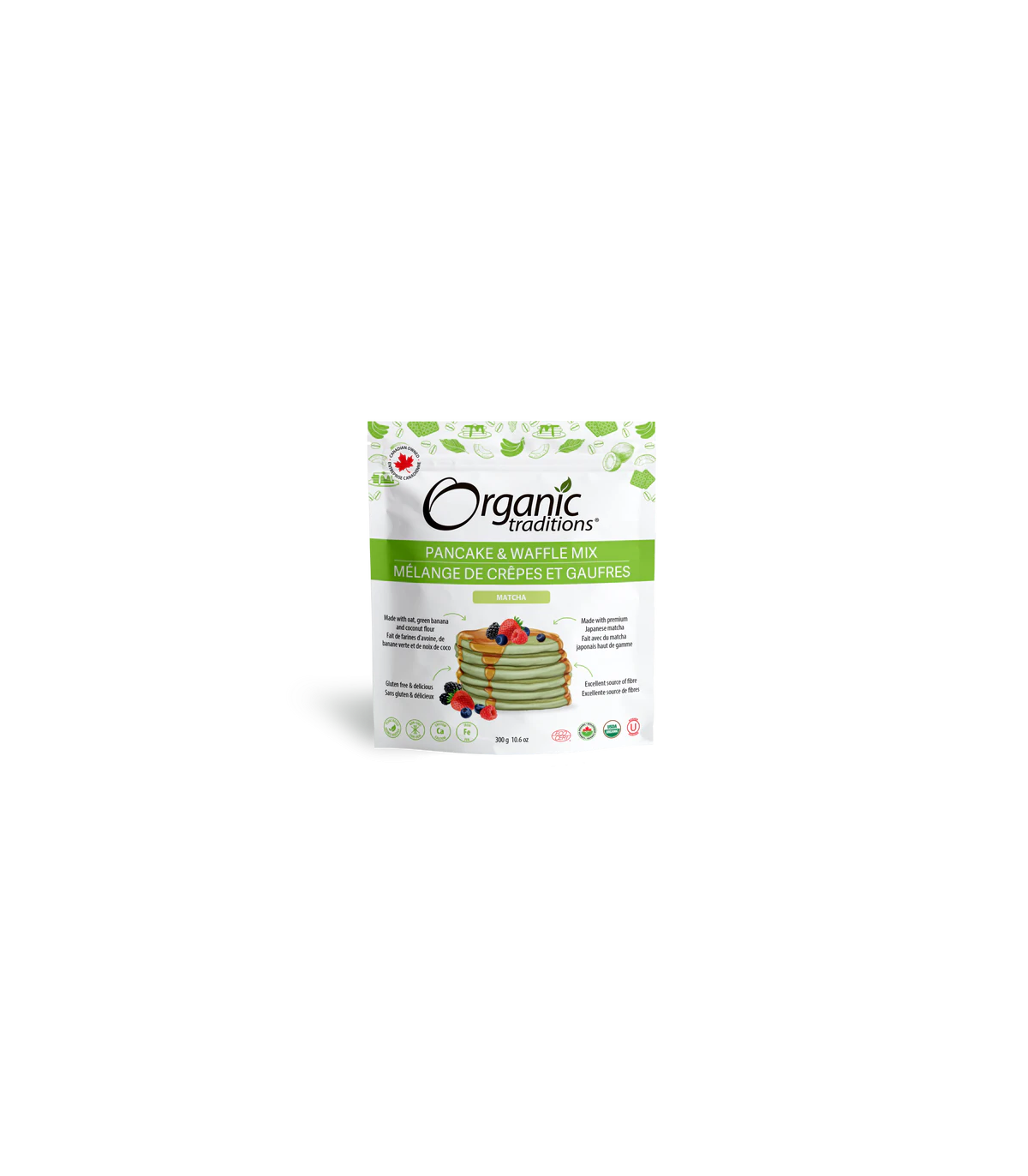 Organic Traditions Pancake And Waffle Mix Matcha 300 g | Unbeatable Prices, Daily Deals | VITASHOP