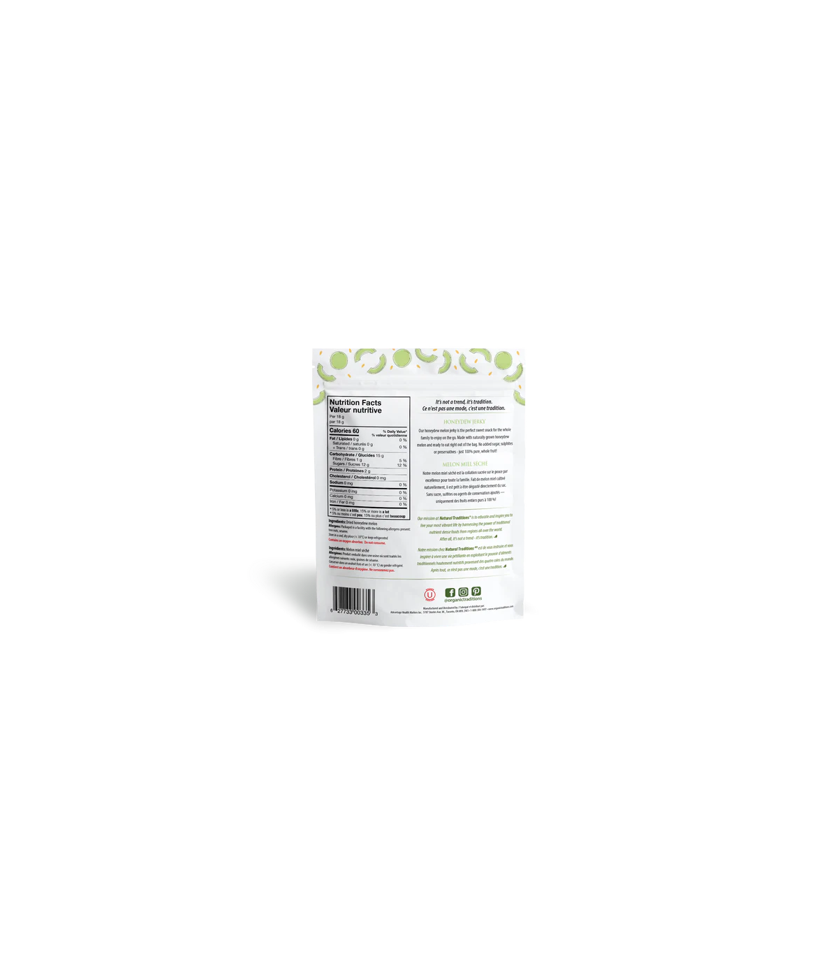 Organic Traditions 오가닉 트래디션 허니듀 육포 12 x 36g | 매일 업데이트되는 특가 상품 | VITASHOP