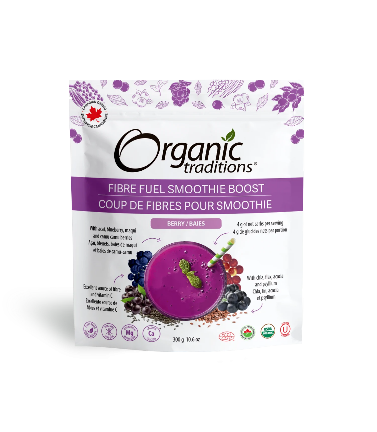 Organic Traditions Fibre Fuel Berry 300 g | Unbeatable Prices, Daily Deals | VITASHOP