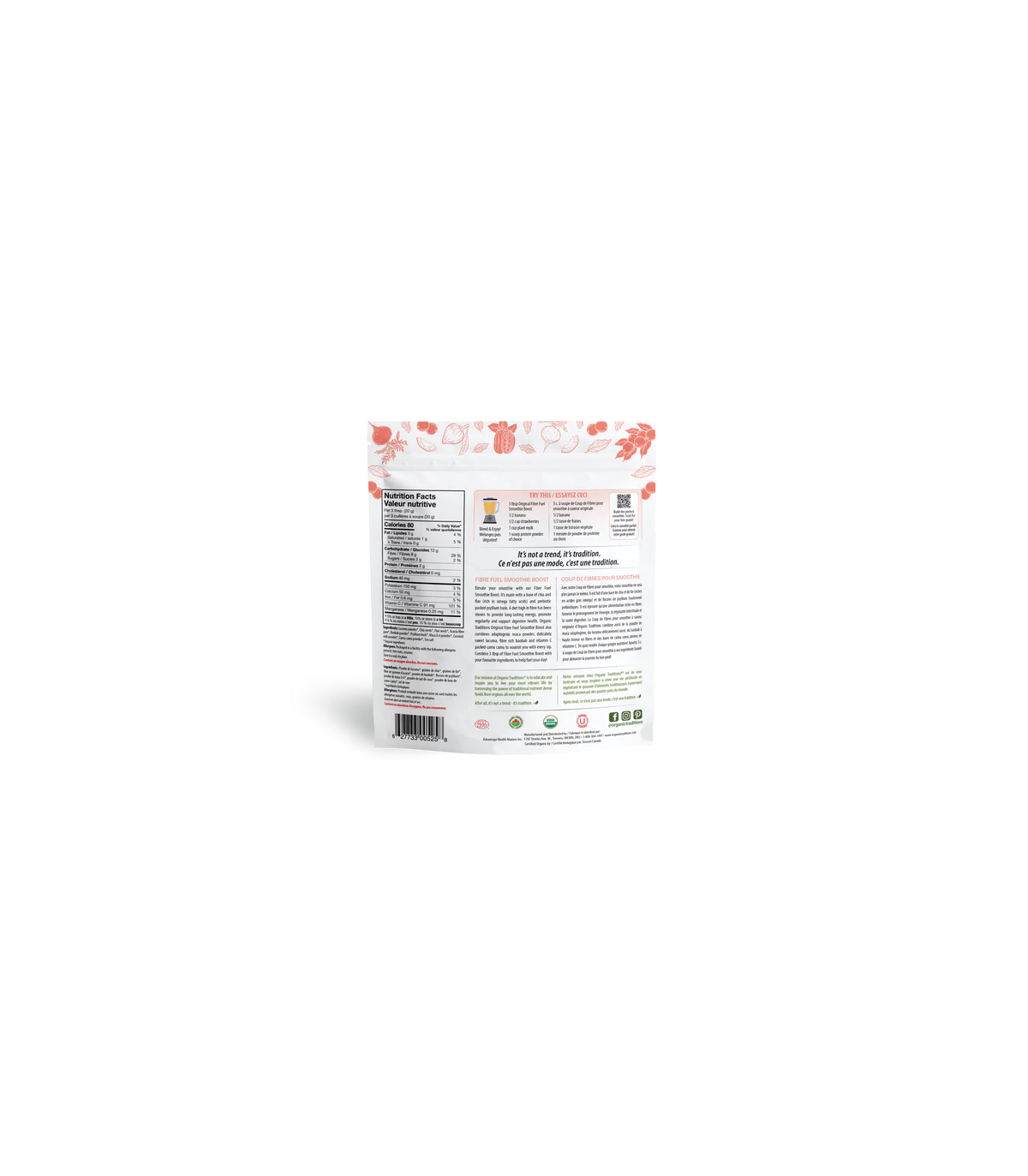 Organic Traditions Fibre Fuel Original 300 g | Unbeatable Prices, Daily Deals | VITASHOP