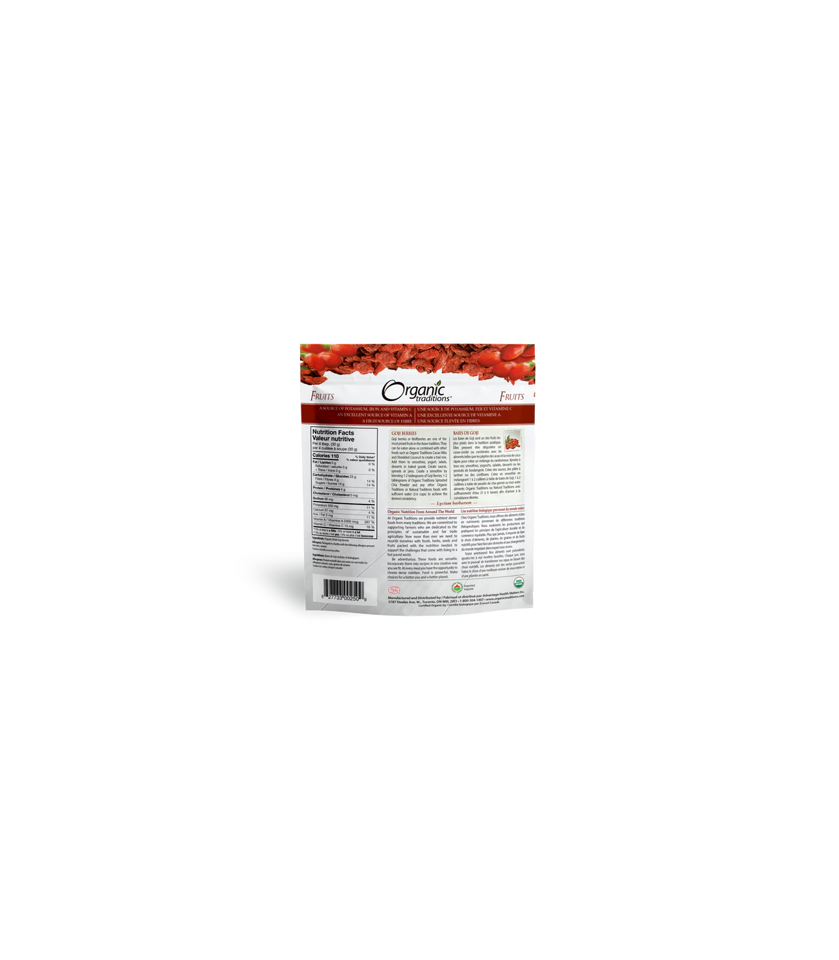 Organic Traditions Goji Berries 227 g | Unbeatable Prices, Daily Deals | VITASHOP