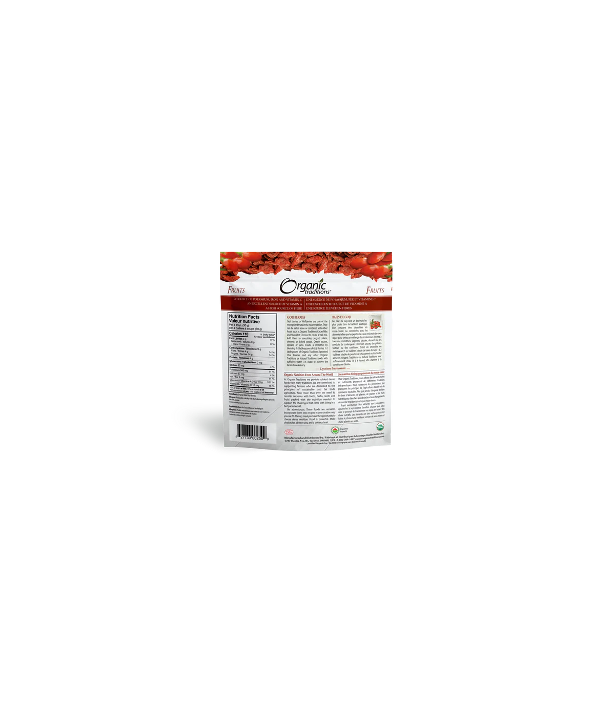 Organic Traditions Goji Berries 227 g | Unbeatable Prices, Daily Deals | VITASHOP
