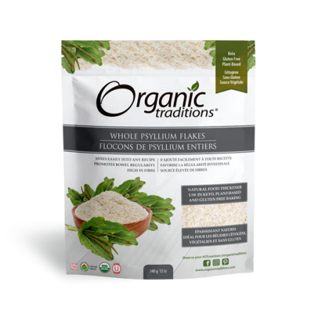 Organic Traditions Whole Psyllium Flakes 340 g | Unbeatable Prices, Daily Deals | VITASHOP