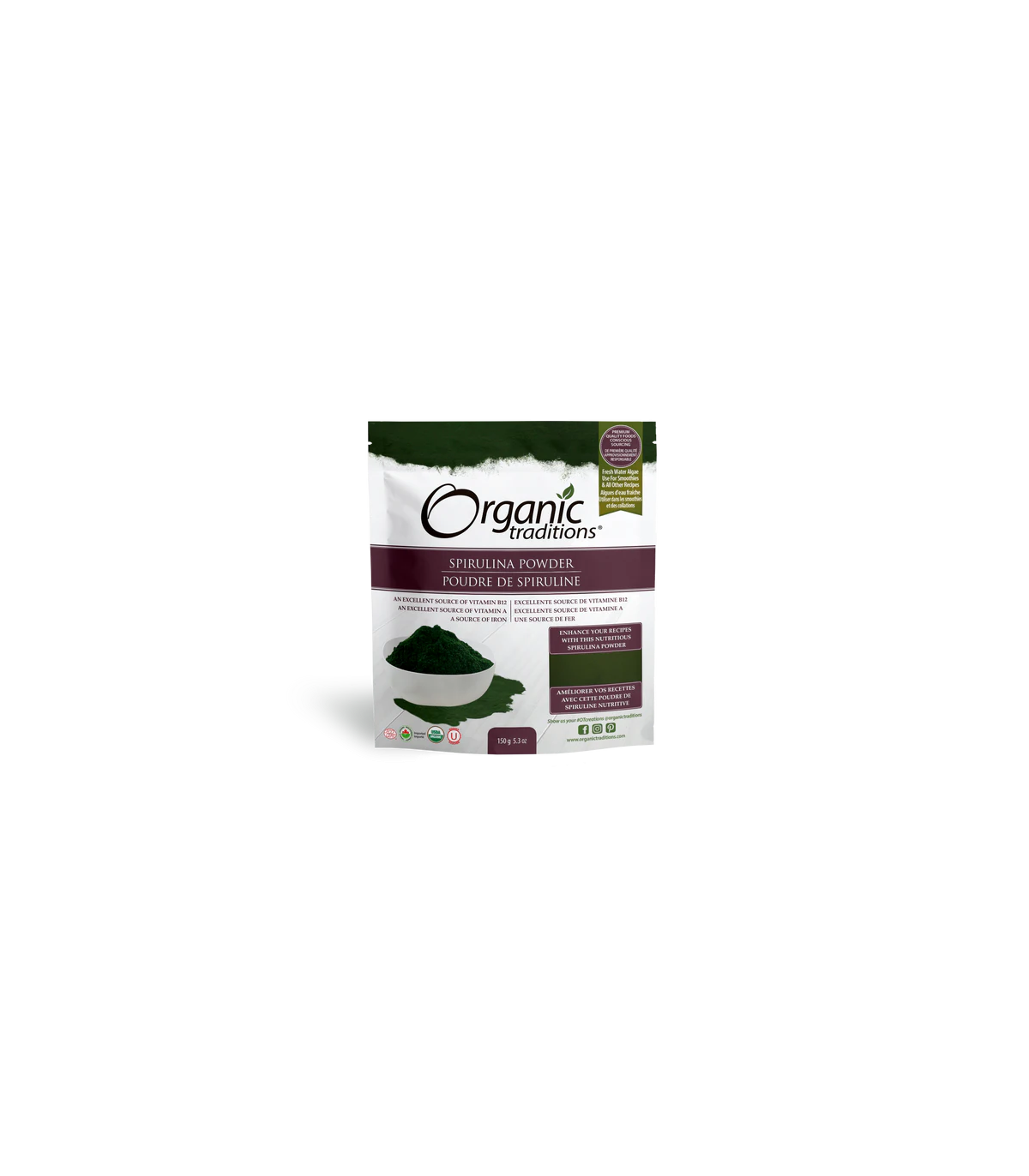 Organic Traditions Spirulina Powder 150 g | Unbeatable Prices, Daily Deals | VITASHOP