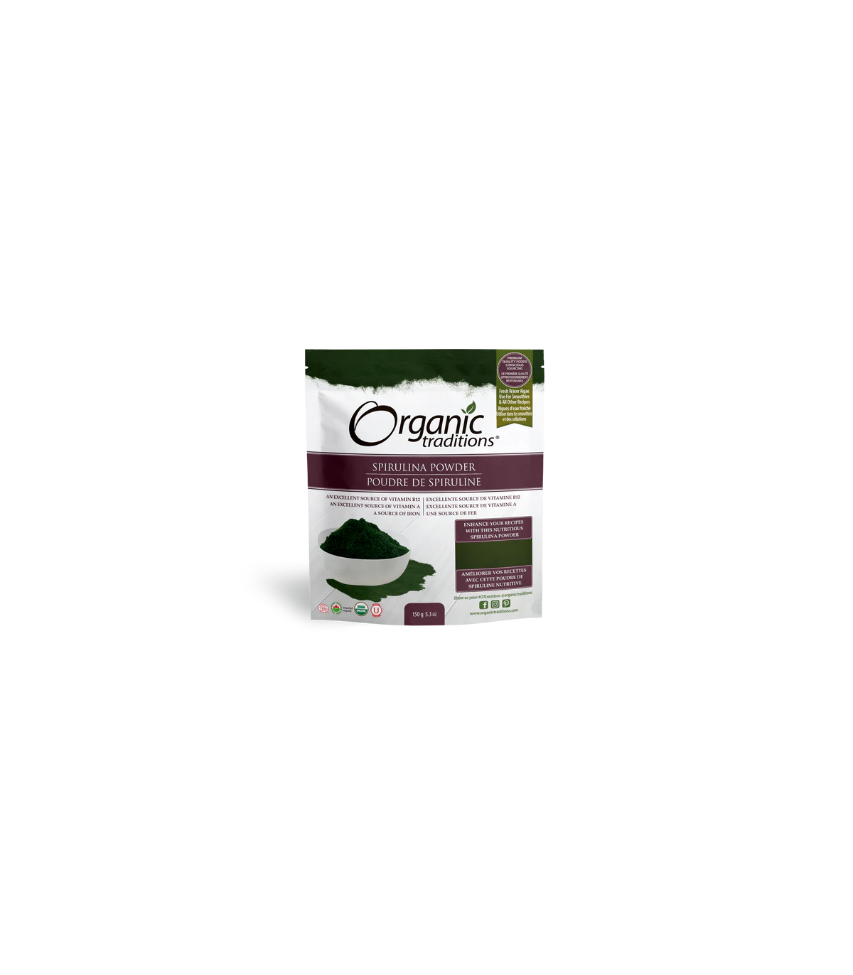 Organic Traditions Spirulina Powder 150 g | Unbeatable Prices, Daily Deals | VITASHOP