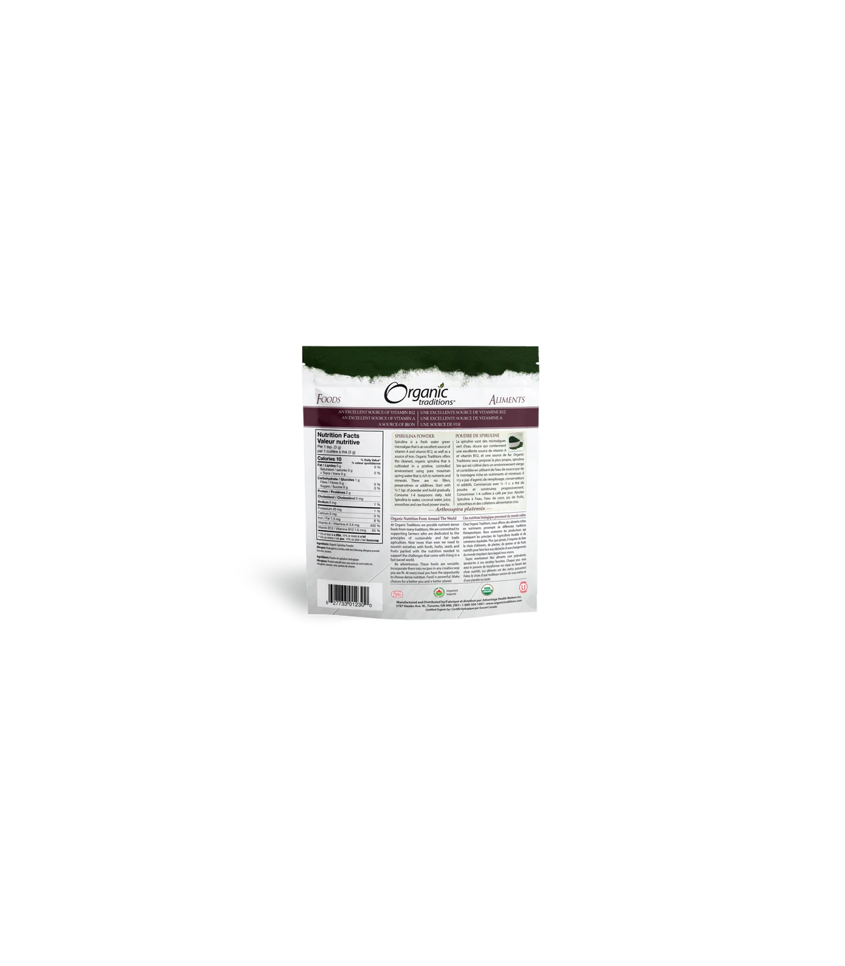 Organic Traditions Spirulina Powder 150 g | Unbeatable Prices, Daily Deals | VITASHOP