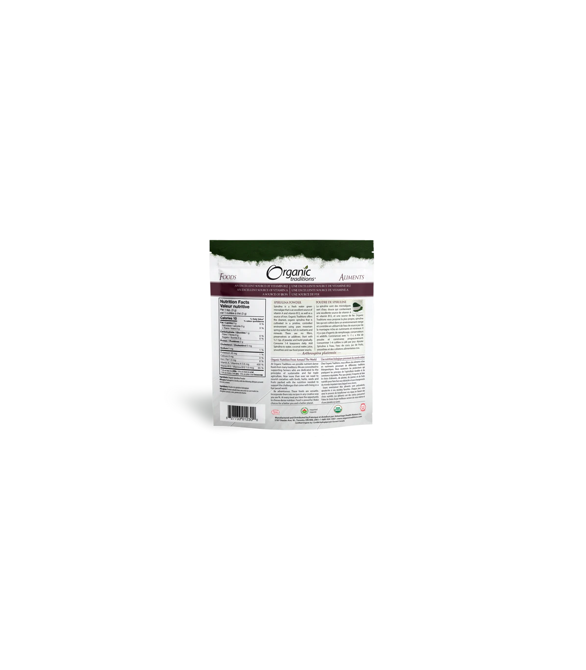 Organic Traditions Spirulina Powder 150 g | Unbeatable Prices, Daily Deals | VITASHOP