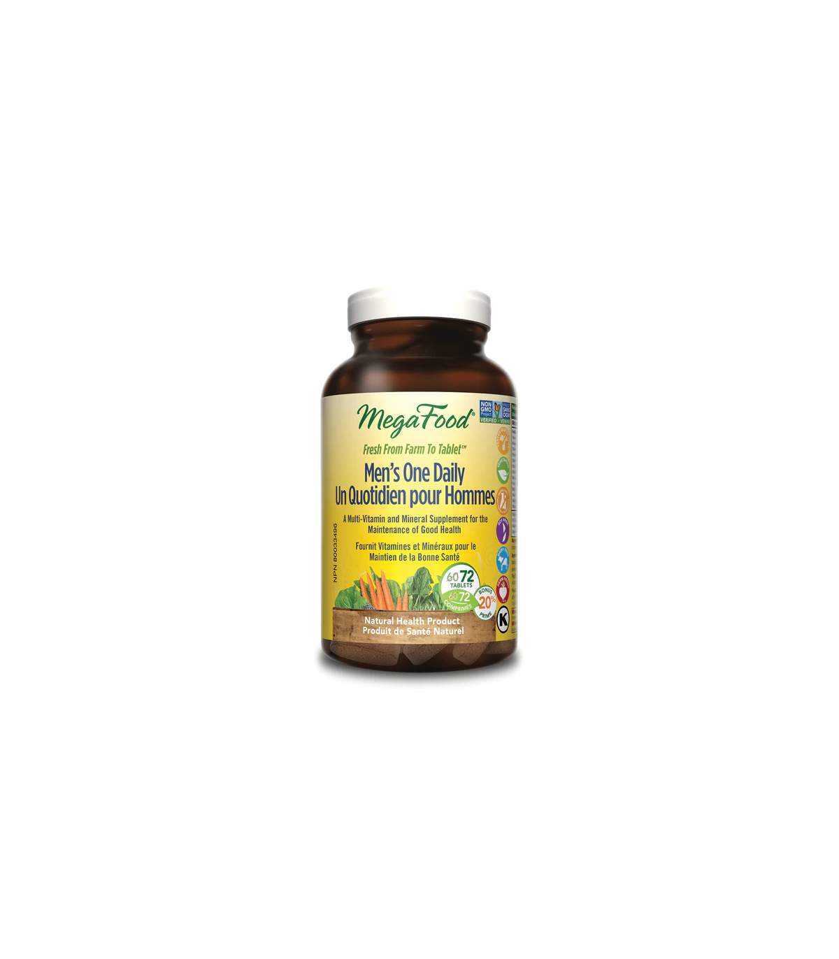 MegaFood Men's One Daily 72 Tablets | Unbeatable Prices, Daily Deals | VITASHOP