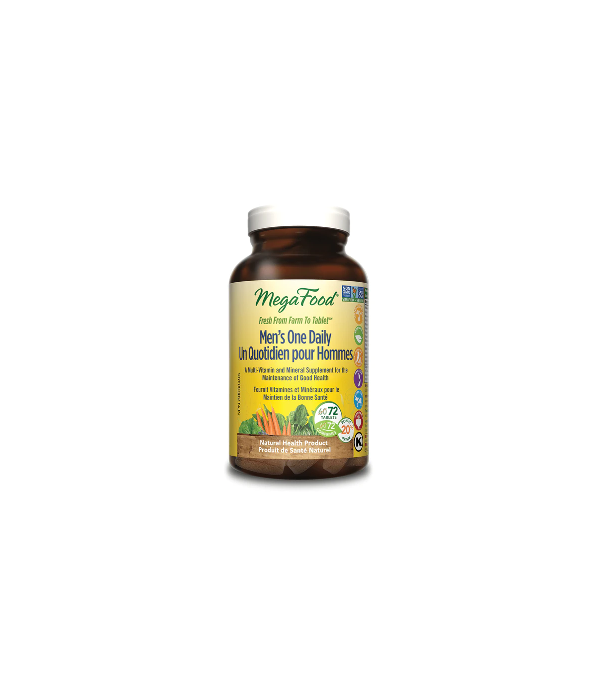 MegaFood Men's One Daily 72 Tablets | Unbeatable Prices, Daily Deals | VITASHOP