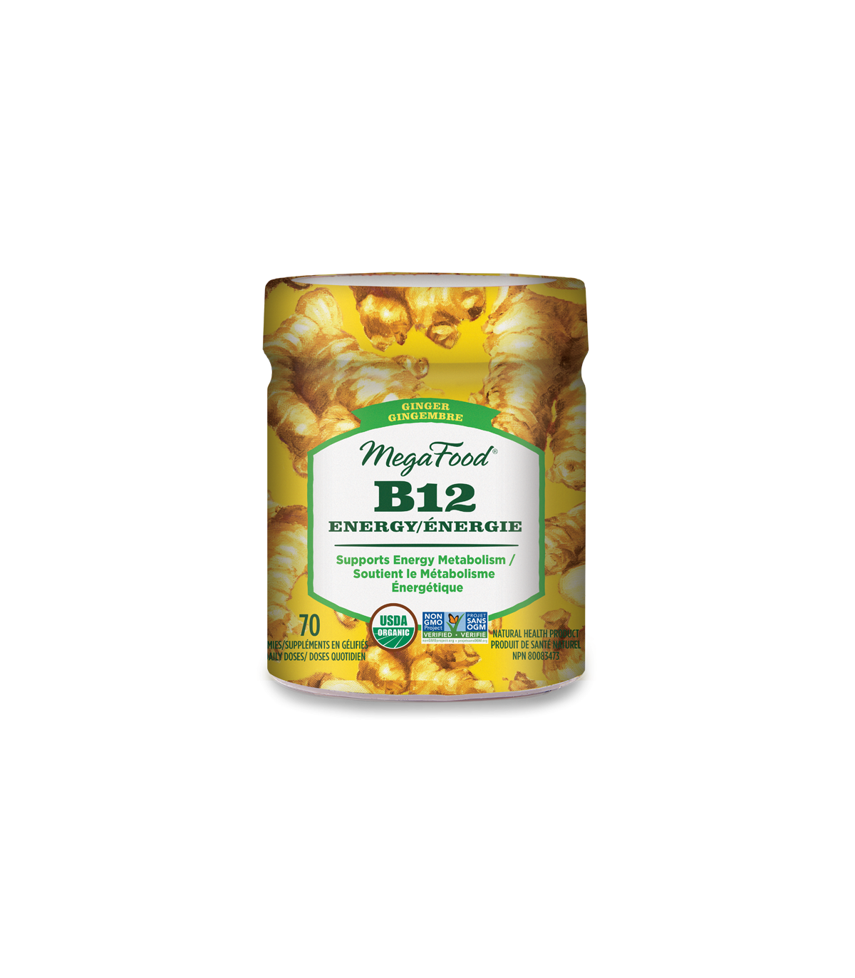 MegaFood Vitamin B12 Energy, Ginger 70 Gummies | Unbeatable Prices, Daily Deals | VITASHOP