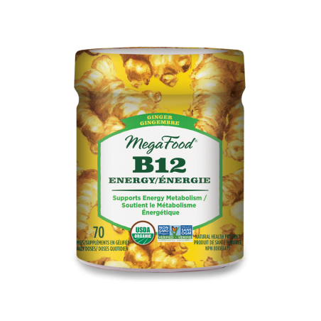 MegaFood Vitamin B12 Energy, Ginger 70 Gummies | Unbeatable Prices, Daily Deals | VITASHOP