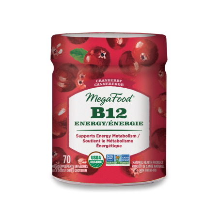 MegaFood 메가푸드 비타민 B12 에너지, 크랜베리 구미젤리 70개 | 매일 업데이트되는 특가 상품 | VITASHOP