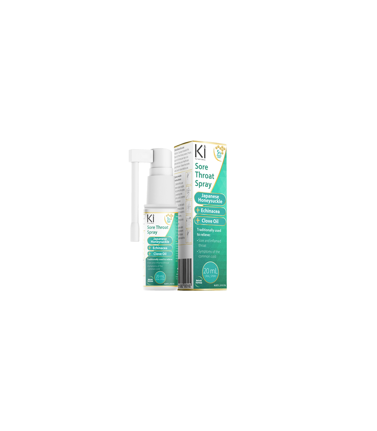 Ki Oral Sore Throat Spray 20 ml | Safest & Easiest Shopping Vitamins Online | VITASHOP