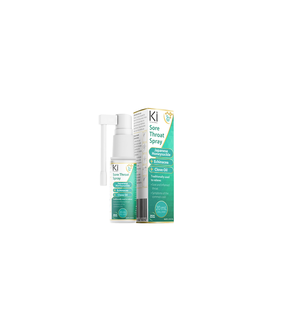 Ki Oral Sore Throat Spray 20 ml | Safest & Easiest Shopping Vitamins Online | VITASHOP