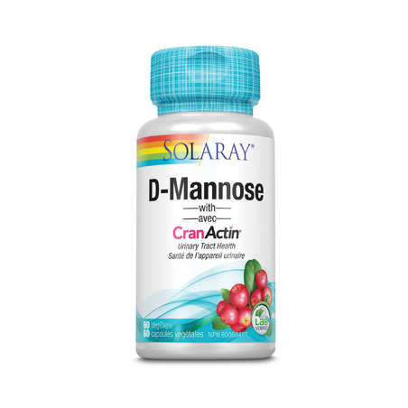 SOLARAY D-Mannose With CranActin 60 Capsules | Unbeatable Prices, Daily Deals | VITASHOP