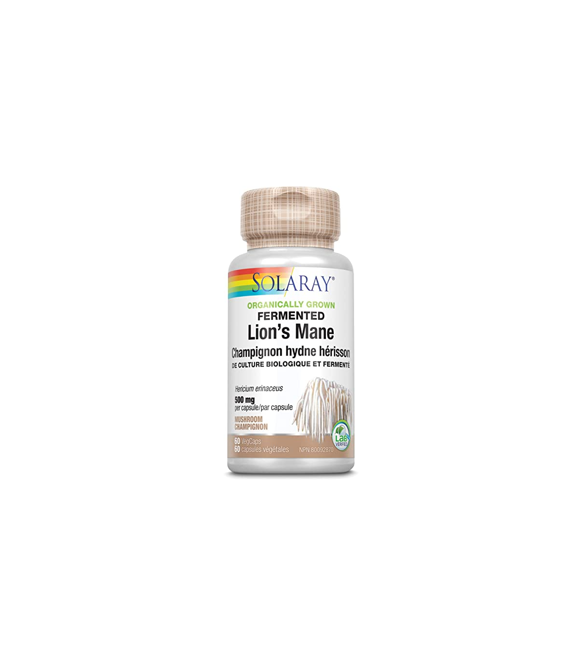 SOLARAY Fermented Lion's Mane Mushroom 60 Capsules | Unbeatable Prices, Daily Deals | VITASHOP