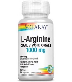 SOLARAY L-Arginine 30 Tablets | Unbeatable Prices, Daily Deals | VITASHOP