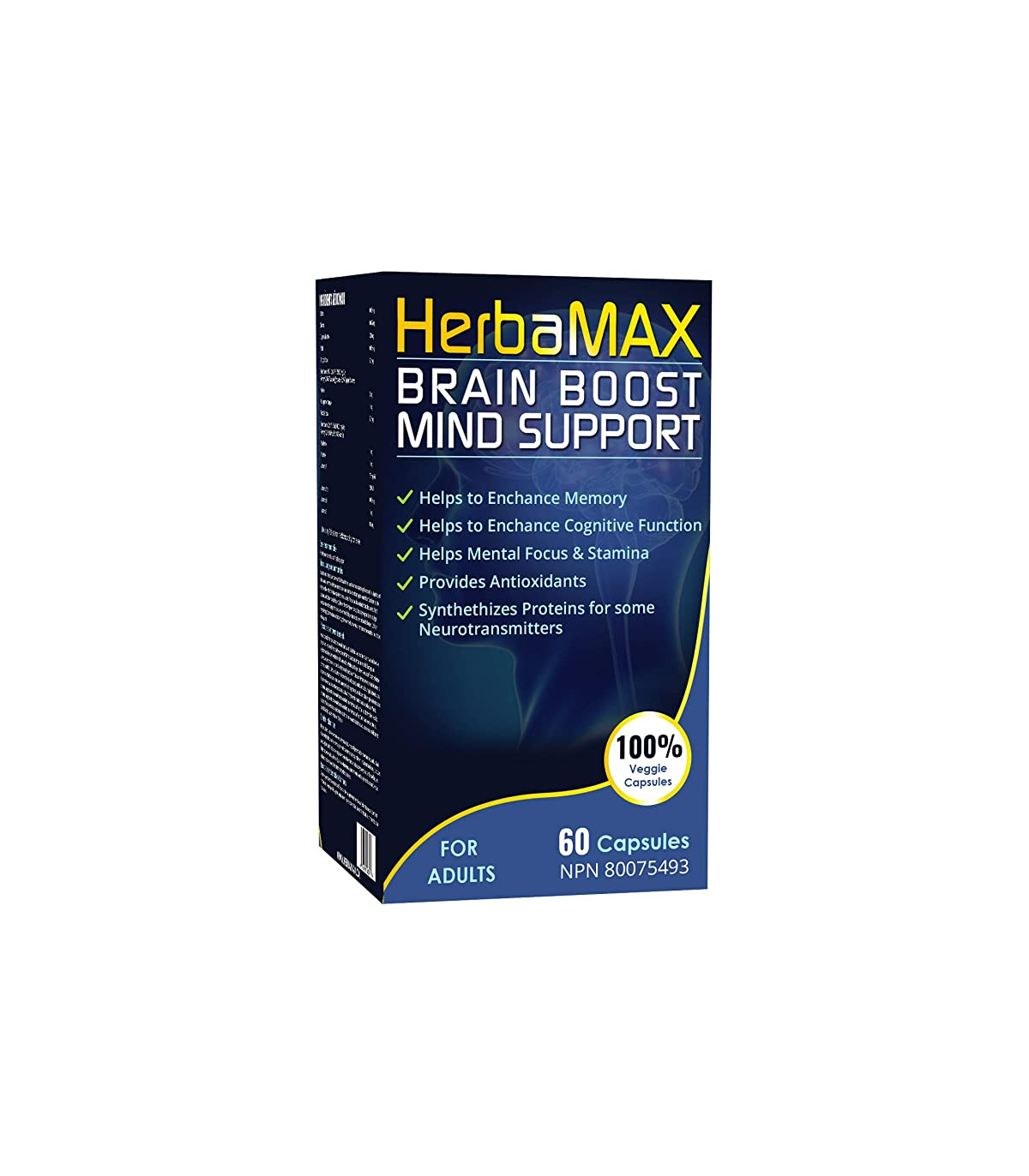 Brain Boost 60 Capsules | Safest & Easiest Shopping Vitamins Online | VITASHOP