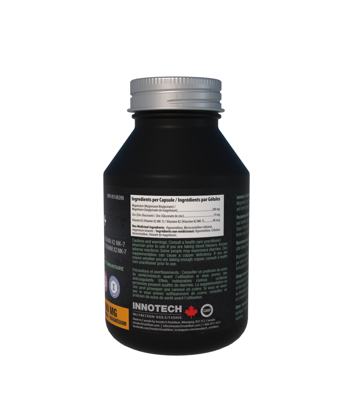 Magnesium Plus Magnesium, Zinc, Vitamin K2 120 Capsules | Safest & Easiest Shopping Vitamins Online | VITASHOP