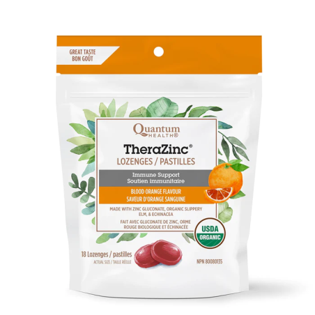 Quantum Health Organic TheraZinc Blood Orange 18 Lozenges | Unbeatable Prices, Daily Deals | VITASHOP