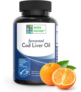 Green Pasture Blue Ice Ferm Cod Liver Oil Orange 120 Capsules | Unbeatable Prices, Daily Deals | VITASHOP