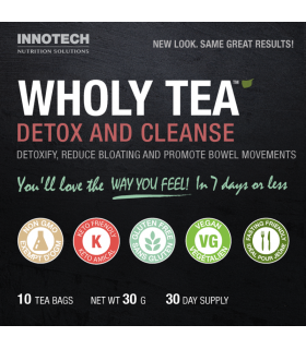 Innotech Nutrition Wholy Tea Detox & Cleanse 10 Tea Bags, 30 Day Cleanse | Unbeatable Prices, Daily Deals | VITASHOP
